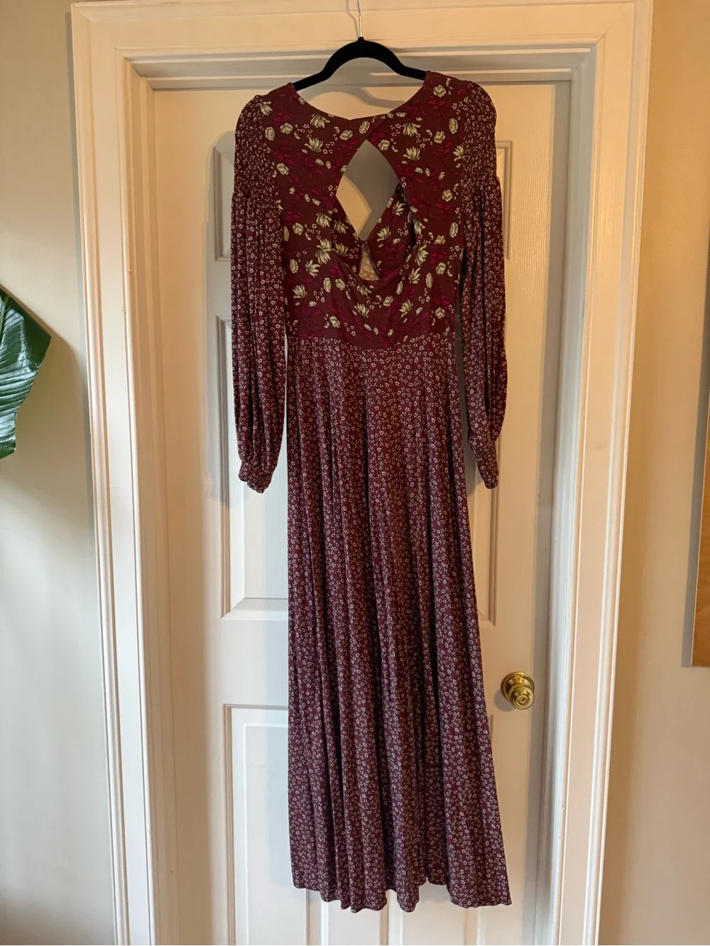 Free People Love Story Maxi Dress in Raisin Combo Purple
